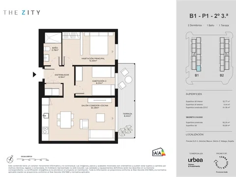 Flat / apartment in Hacienda Sánchez Blanca Nn, Polígonos - Recinto Ferial, Málaga