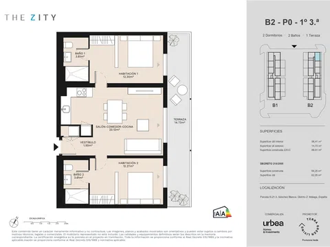 Flat / apartment in Hacienda Sánchez Blanca Nn, Polígonos - Recinto Ferial, Málaga